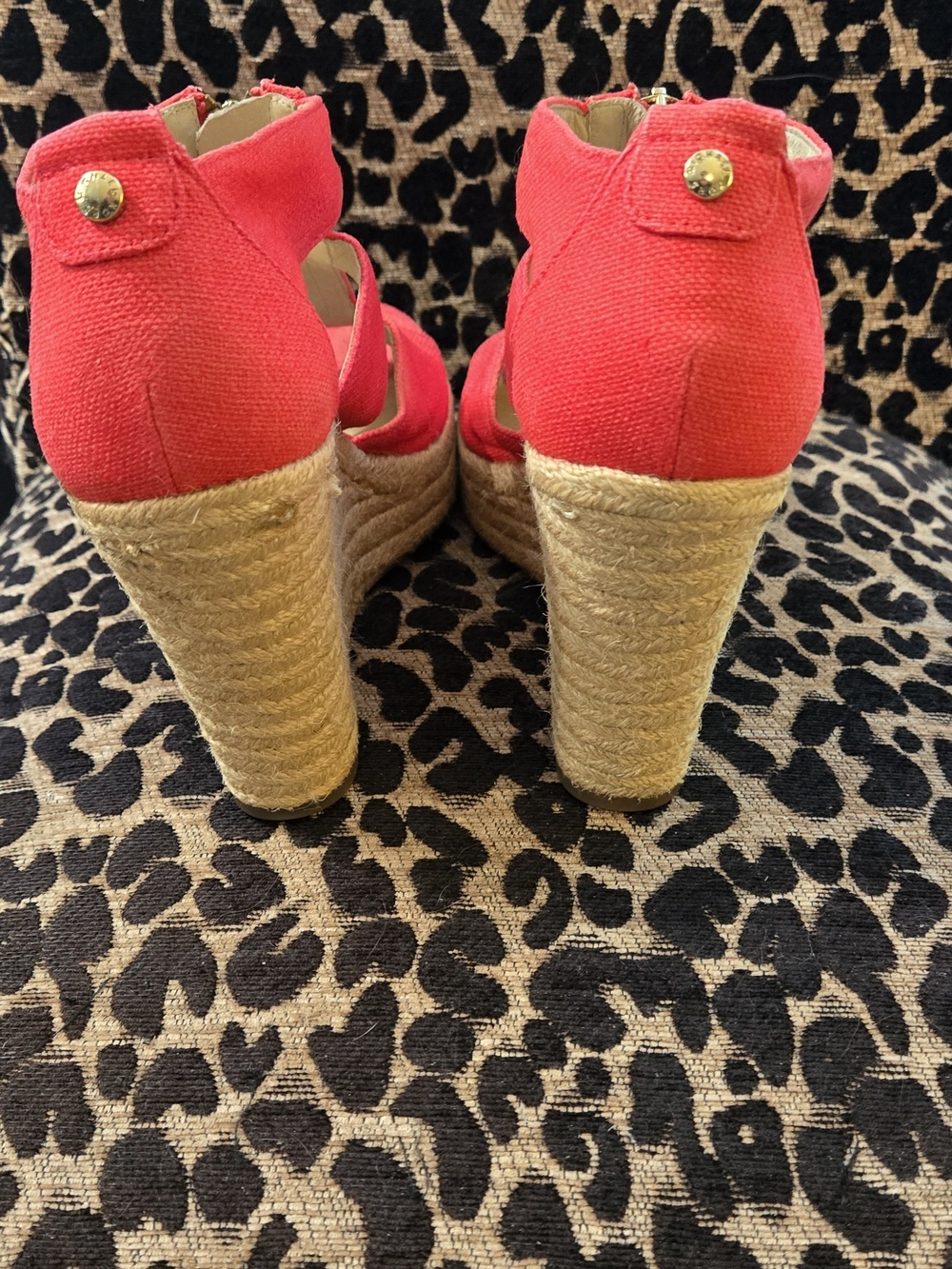 Michael Kors Damita Wedge in Spiced Coral / Watermelon - Picture 3 of 6